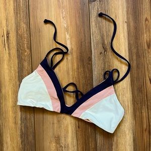 L*Space Color Block Bodhi Bikini Top, Women's Size S/M